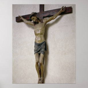 Crucifix (polychroomhout) poster