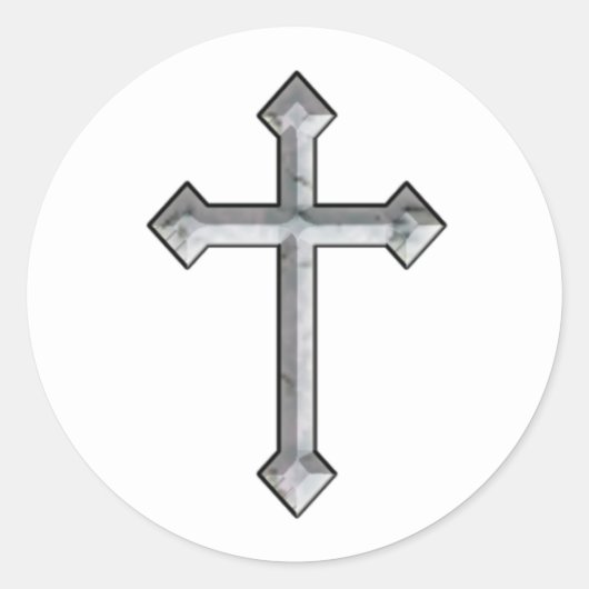 Crucifix-Sticker Ronde Sticker (Voorkant)