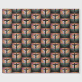 Crucifix/Words Wrapping Paper Cadeaupapier (Vlak)