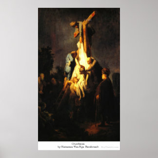Crucifixatie door Harmensz Van Rijn Rembrandt Poster