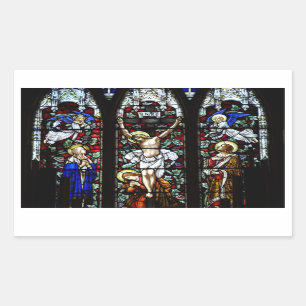 Crucifixatie (gekleurd glas) sticker