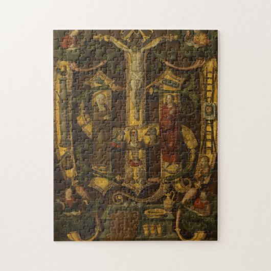Crucifixatie Jezus religieuze  middeleeuwse kunst Legpuzzel (Verticaal)