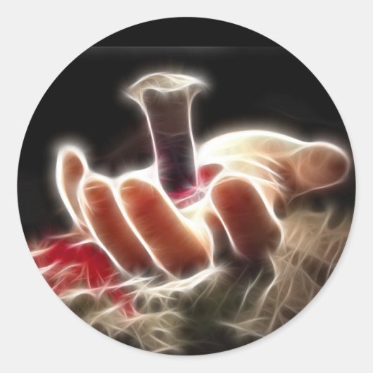 Crucifixatie Ronde Sticker (Voorkant)