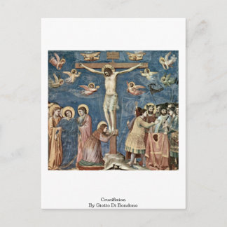 Crucifixatie van Giotto di Bondone Briefkaart