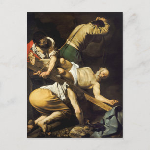 Crucifixation of Saint Peter - Caravaggio Briefkaart