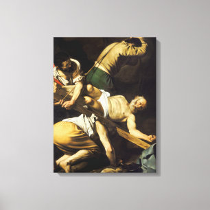 Crucifixation of Saint Peter - Caravaggio Canvas Afdruk