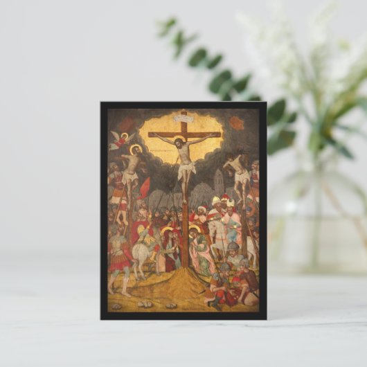 Crucifixationscène 1711 briefkaart (Staand voorkant)