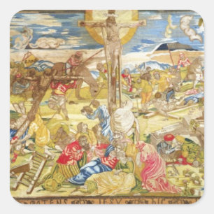 Crucifixion, 1609 (borduurwerk) vierkante sticker