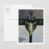 Crucifixion, 17e eeuw (ivoor) briefkaart (Voorkant / Achterkant)