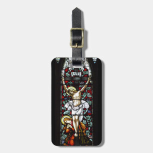 Crucifixion (Glas in lood) Bagagelabel