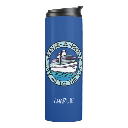 Cruise-A-Holic aangepaste tumbler Thermosbeker (Gedraaid links)