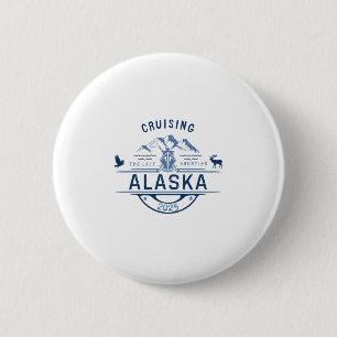 Cruise Alaska 2025 T-shirt Familie Cruise Alaska M Ronde Button 5,7 Cm