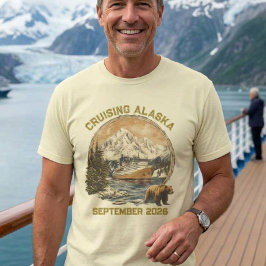 Cruise Alaska Retro Versleten Scheepsembarkatie T-shirt