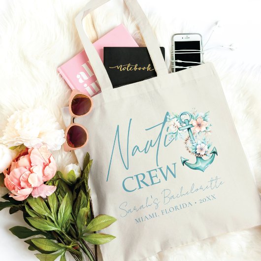 Cruise Bachelorette Party Aangepaste Nauti Crew Tote Bag