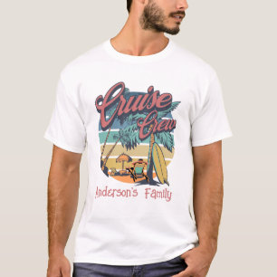 Cruise Bemanning Zomer Familie Reünie Zonsondergan T-shirt