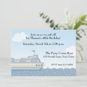 Cruise Boat, Nautical Threaditation Kaart (Staand voorkant)