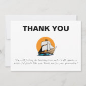 CRUISE Boot Cruise Verjaardagsfeest Bedankkaart (Voorkant)