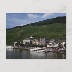 Cruise-boot op de rivier Mosel, Bernkastel Kues, G Briefkaart
