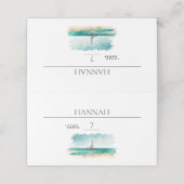 Cruise bruiloft, moderne minimalistische aquarel (Buitenkant ongevouwen)