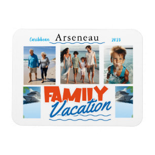 Cruise Cabin Marker Blauw Familie Foto Personalise Magneet