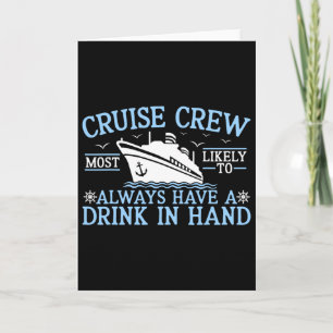 Cruise Crew 2025 Waarschijnlijkste Om Een Drankje Kaart