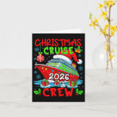Cruise Crew 2026 Kerstmis Santa Cruise Ship Kleur Kaart (Gele Bloem)