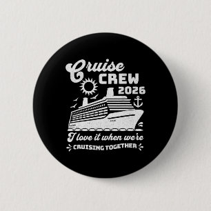Cruise Crew 2026 Overeenkomstige Gezinsgroep Vakan Ronde Button 5,7 Cm