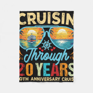 Cruise door 20 jaar 20e bruiloft Jubileum Fleece Deken