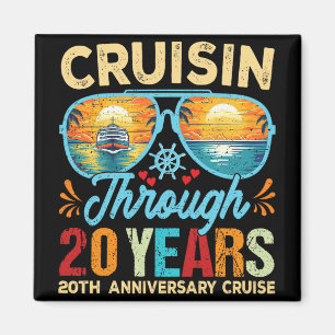 Cruise door 20 jaar 20e bruiloft Jubileum Magneet