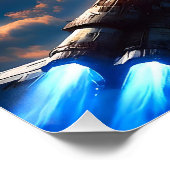 Cruise door de kosmische wolken perfect poster (Hoek)