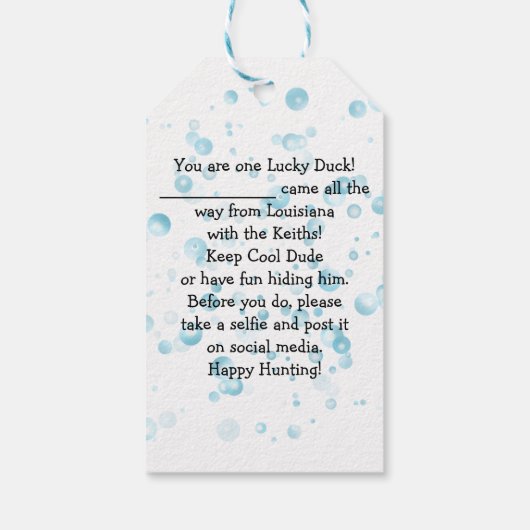 Cruise Duck Labels Cadeaulabel (Achterkant)