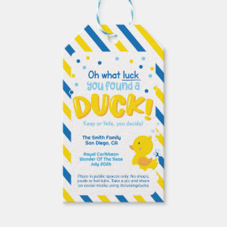 Cruise Duck Labels - Je hebt een Duck gevonden! Cadeaulabel