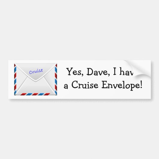 Cruise Envelope Bumpersticker (Voorkant)