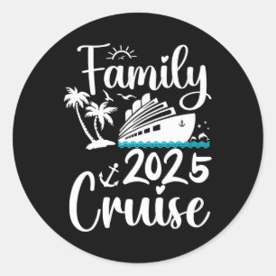 Cruise familie 2025 Squad Vakantie Matching famili Ronde Sticker