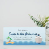 Cruise Gift Coupon Ticket Invitation Kaart (Staand voorkant)