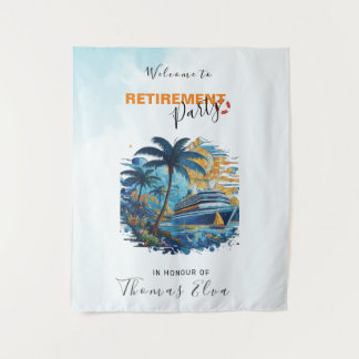 Cruise in je pensioenfeestje, achtergrondpaneel wandkleed