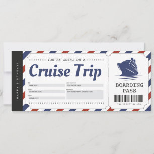 Cruise instapkaart vakantie ticket cadeaubon kaart