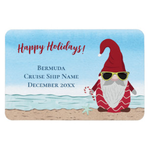 Cruise Island Beach Kerstfeestdag Gnome Cabin Magneet