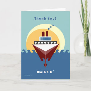 Cruise - Maitre D' - Dank u Bedankkaart