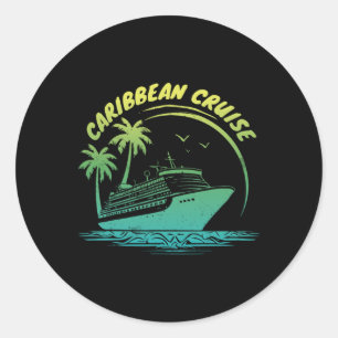 Cruise Matching Familie Vakantie Caribbean Cruise Ronde Sticker