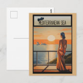  Cruise Mediterraans Zee Reizen Briefkaart (Voorkant / Achterkant)
