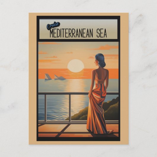  Cruise Mediterraans Zee Reizen Briefkaart (Voorkant)