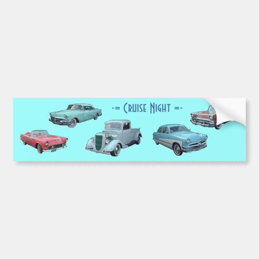 CRUISE NACHT-bumpersticker Bumpersticker (Voorkant)