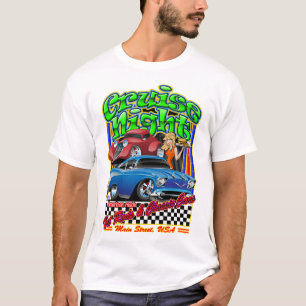 Cruise Night Hot Rods & Classic Cars Illustration T-shirt