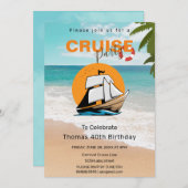 Cruise Party 40 verjaardagsfeestje Kaart (Voorkant / Achterkant)