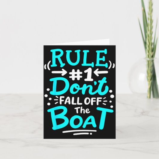 Cruise Rule #1 Don't Fall Off The Boat  Kaart (Voorkant)