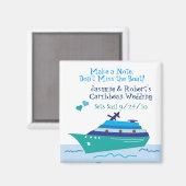 Cruise Save the Date Wedding Magnet Magneet (Voorkant / Achterkant)