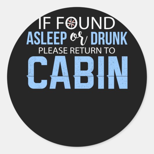 Cruise Ship Accessory If Found Cruise Ronde Sticker (Voorkant)