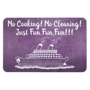 Cruise Ship Cabin Paarse Glitter Deurmarker Funny Magneet