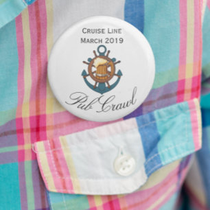 Cruise Ship Customize Activity Pub Crawl Activity Ronde Button 5,7 Cm